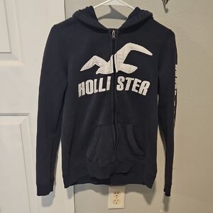 Hollister Dark Blue Zip-Up Hoodie